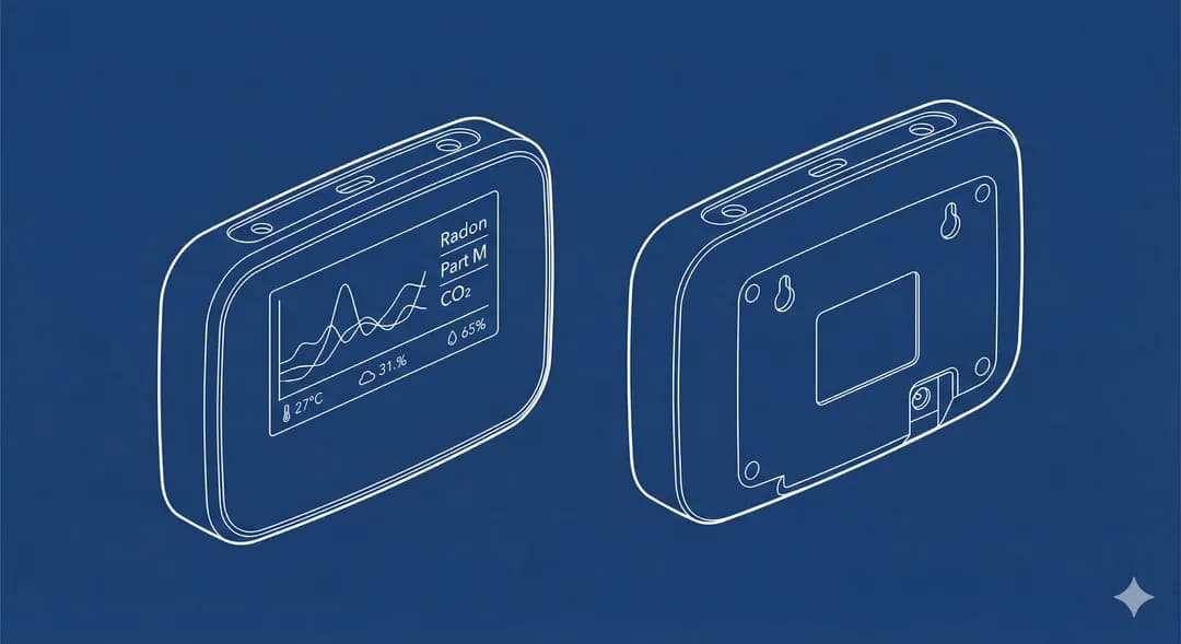 Technical drawing of the IsoGuard Sentry Remote Monitors